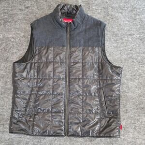 Coleman Quilted Vest Mens Size‎ XXL Black Gray Sleeveless Zipper Front Outdoors